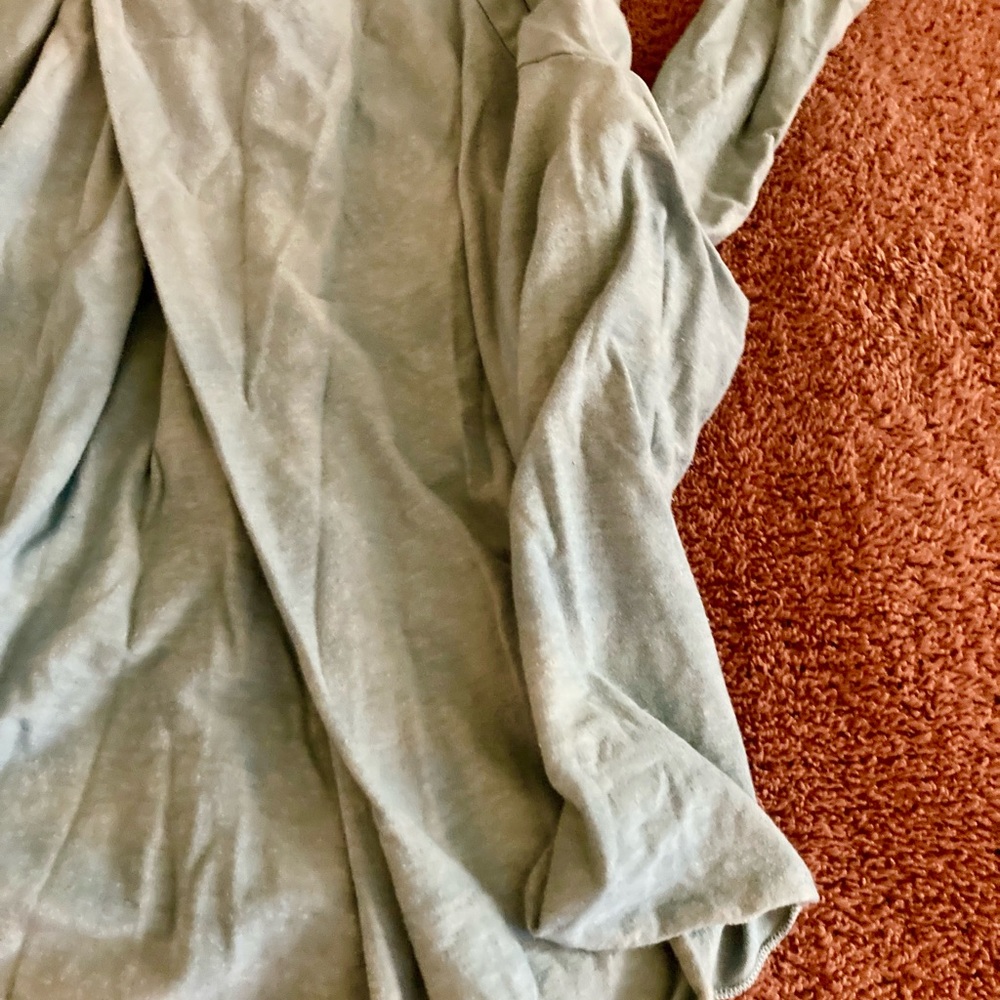 GAIA CONCEPTIONS SHAWL COLLAR ORIGAMI TUNIC ORGANIC COTTON HEMP KNIT XL SEAGLASS - Picture 9 of 15